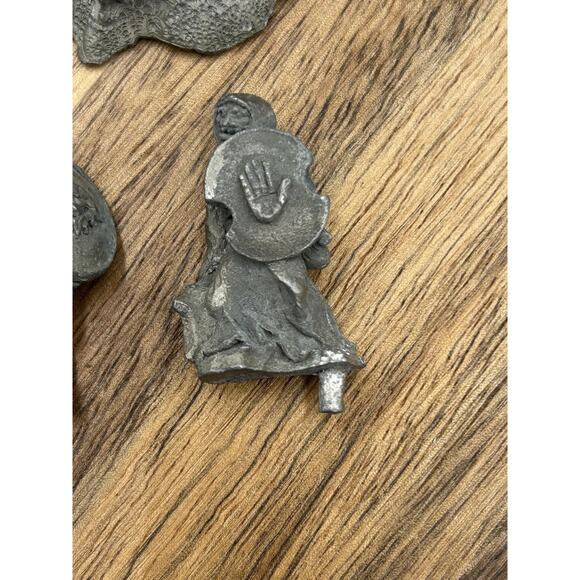 Vintage 1982 Wizards & Lizards Fantascene Knight Slaying Dragon Lead Figures Set - Picture 8 of 16